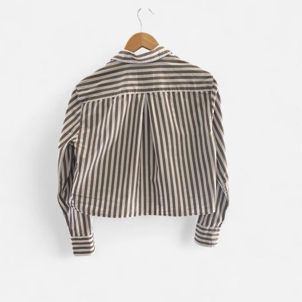 Rag & Bone Mina Stripe Crop Shirts - Picture 5 of 9